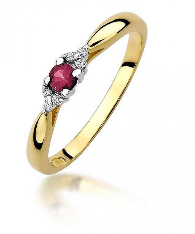 Pierścionek Bonore ze złota próby 585 z rubinem 0,15 ct 96450