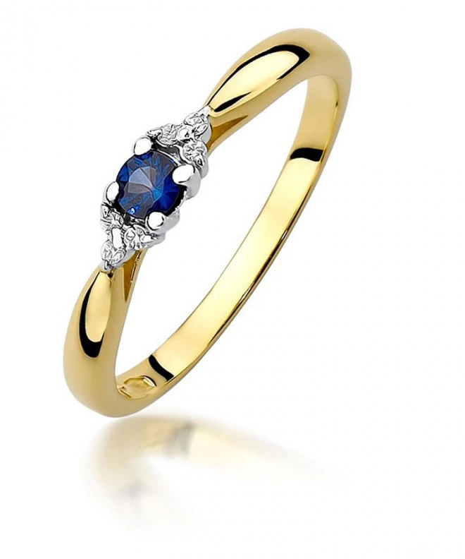Pierścionek Bonore ze złota próby 585 z szafirem 0,15 ct 97510