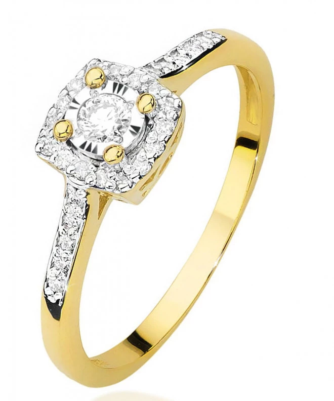 Pierścionek Bonore ze złota próby 585 z diamentem 0,08 ct 88244