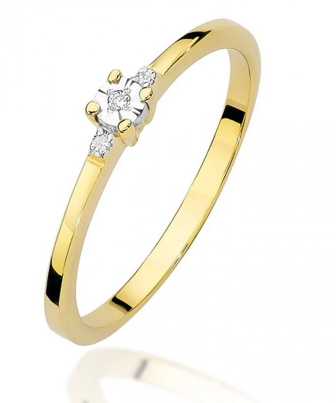 Pierścionek Bonore ze złota próby 585 z diamentem 0,0086 ct 82058