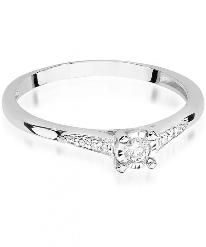 Pierścionek Bonore z białego złota próby 585 z diamentem 0,08 ct 112030