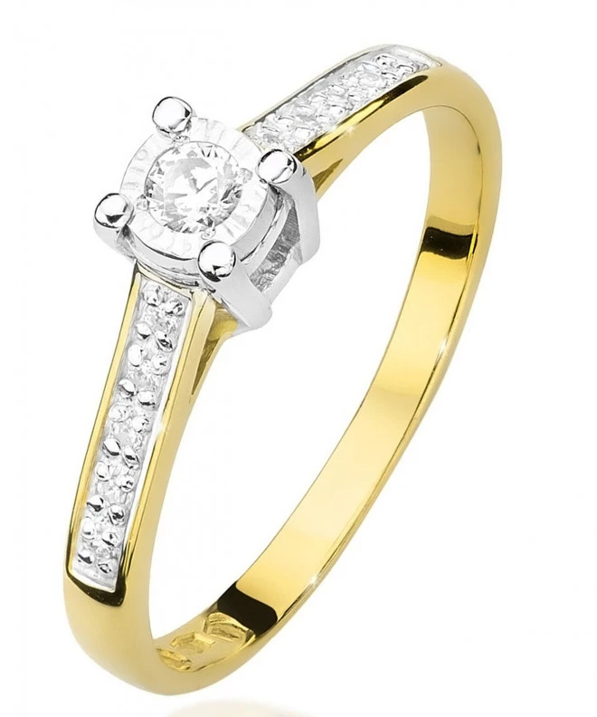 Pierścionek Bonore ze złota próby 585 z diamentem 0,08 ct 86184