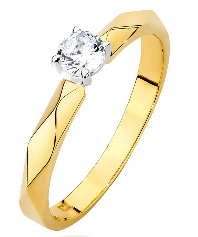 Pierścionek Bonore ze złota próby 585 z diamentem 0,15 ct 86185