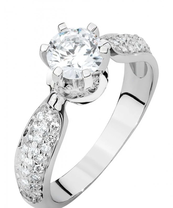Pierścionek Bonore z białego złota próby 585 z diamentem 0,7 ct 118287