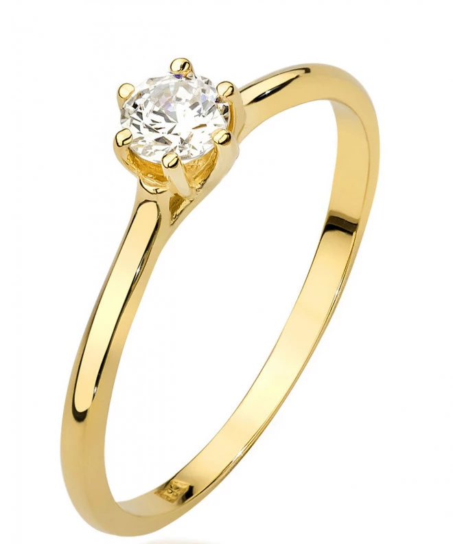 Pierścionek Bonore ze złota próby 585 z diamentem 0,2 ct 87213