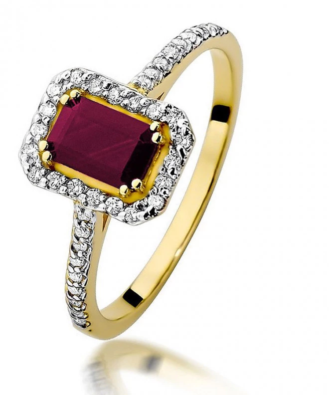 Pierścionek Bonore ze złota próby 585 z rubinem 0,8 ct 95457