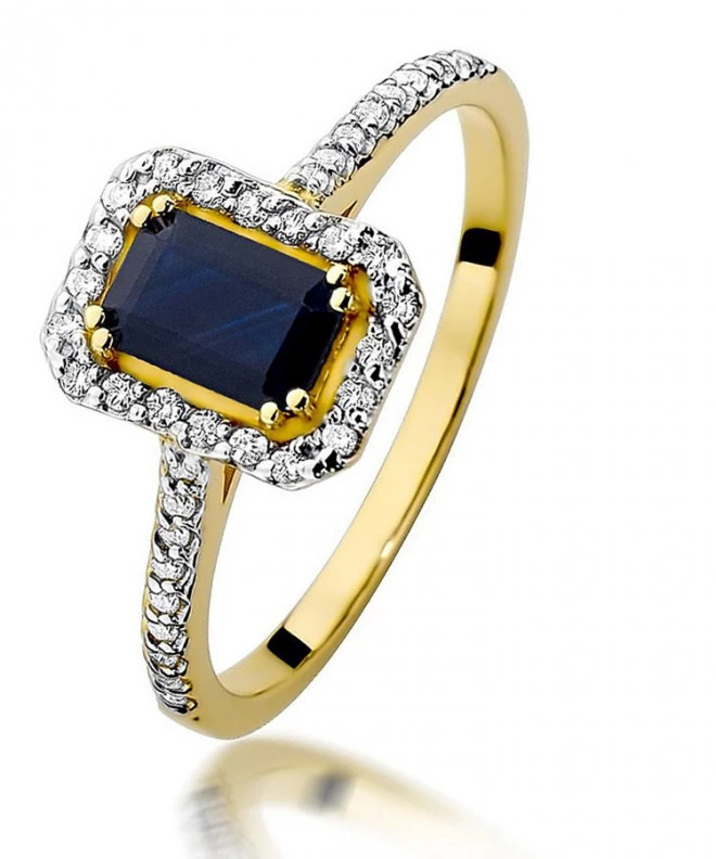 Pierścionek Bonore ze złota próby 585 z szafirem 0,6 ct 97506
