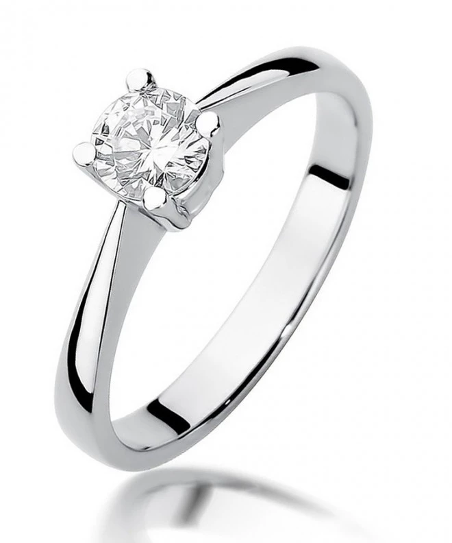 Pierścionek Bonore z białego złota próby 585 z diamentem 0,5 ct 116242