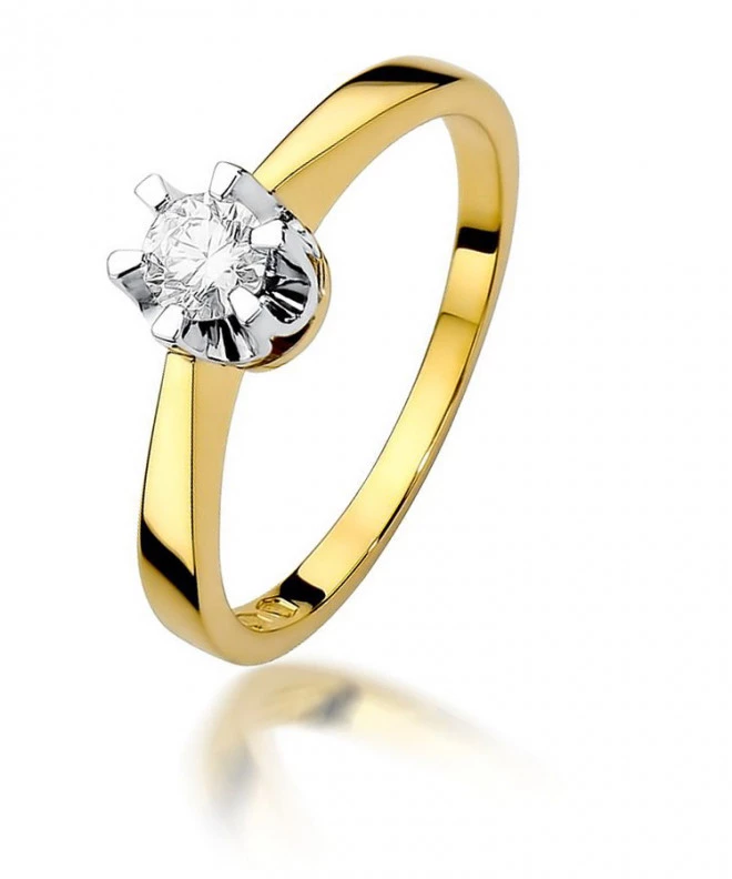 Pierścionek Bonore ze złota próby 585 z diamentem 0,25 ct 88241