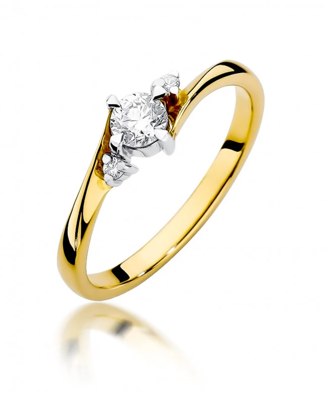 Pierścionek Bonore ze Złota próby 585 z diamentem 0,28 ct 156700