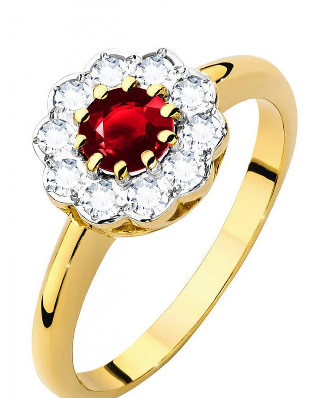 Pierścionek Bonore ze złota próby 585 z rubinem 0,6 ct 96454