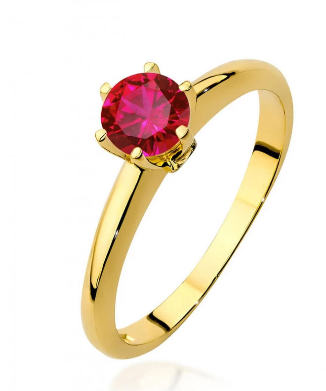 Pierścionek Bonore ze złota próby 585 z rubinem 0,6 ct 96457