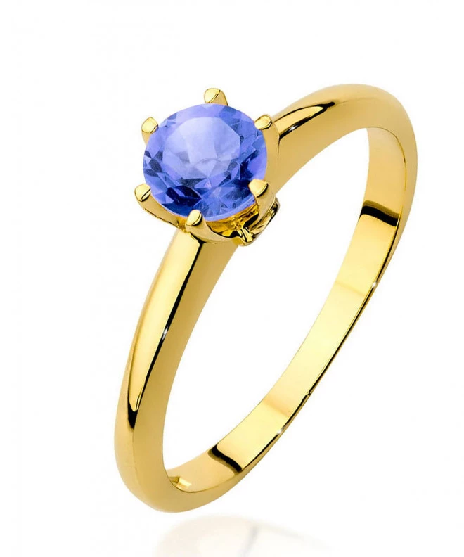 Pierścionek Bonore ze złota próby 585 z tanzanitem 0,5 ct 100652