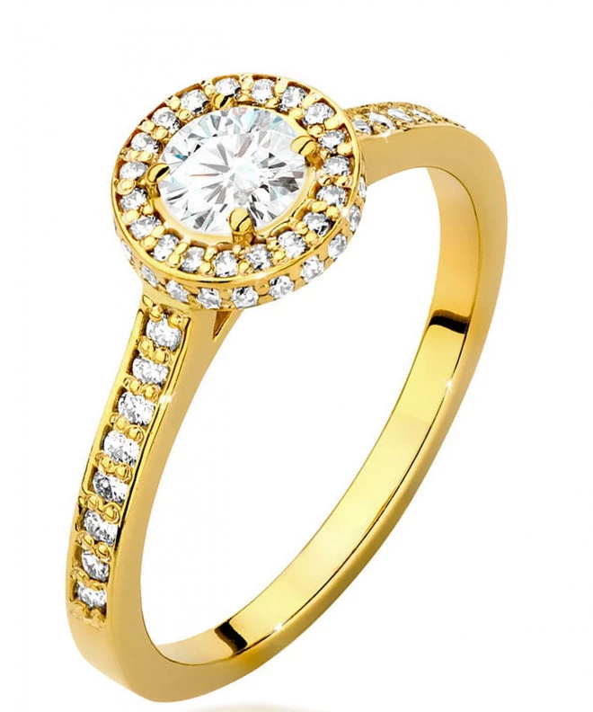 Pierścionek Bonore ze złota próby 585 z diamentem 0,4 ct 91334