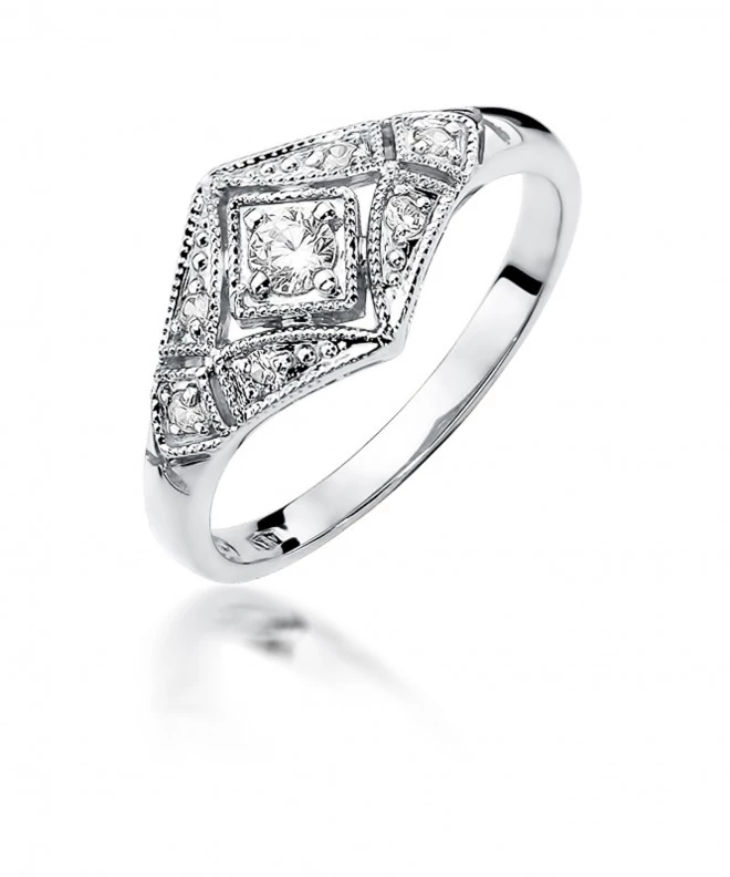 Pierścionek Bonore ze Złota próby 585 z diamentem 0,19 ct 157731