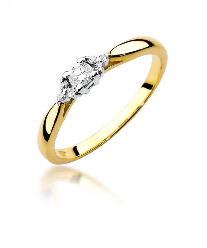 Pierścionek Bonore ze Złota próby 585 z diamentem 0,13 ct 158742