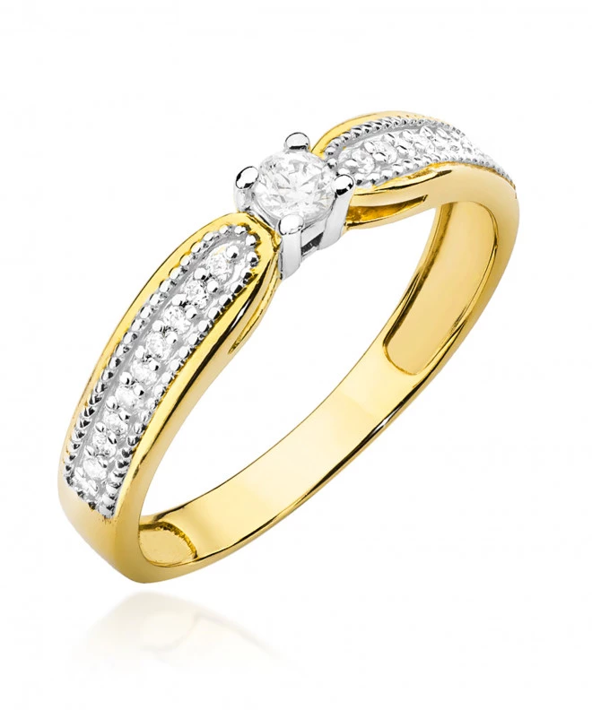 Pierścionek Bonore ze Złota próby 585 z diamentem 0,17 ct 159757