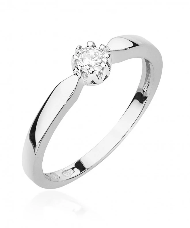Pierścionek Bonore ze Złota próby 585 z diamentem 0,15 ct 159760