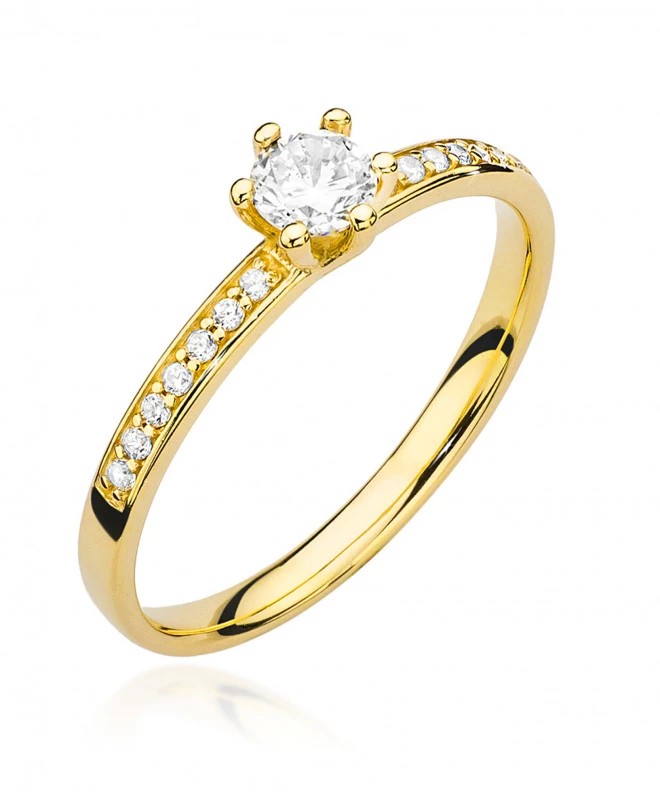 Pierścionek Bonore ze Złota próby 585 z diamentem 0,37 ct 159773