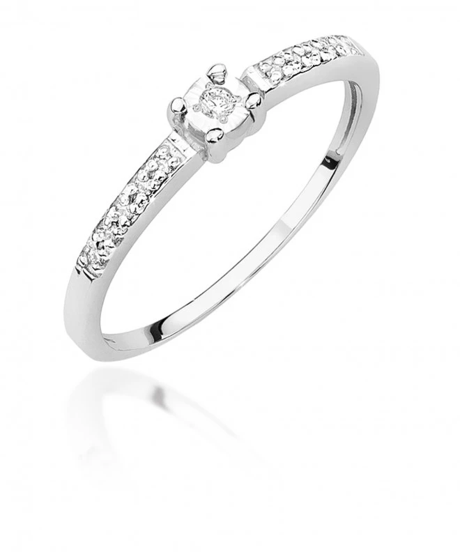 Pierścionek Bonore ze Złota próby 585 z diamentem 0,07 ct 160879
