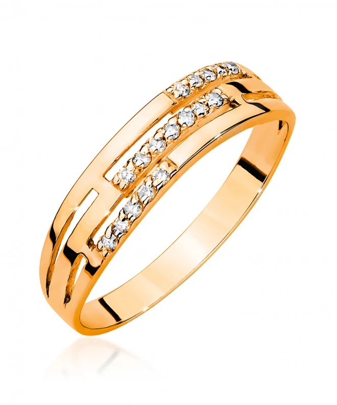 Pierścionek Bonore ze Złota próby 585 z diamentem 0,15 ct 161899