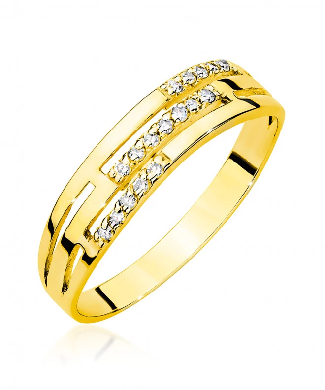 Pierścionek Bonore ze Złota próby 585 z diamentem 0,15 ct 161897