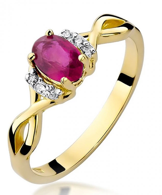 Pierścionek Bonore ze złota próby 585 z rubinem 0,6 ct 94428