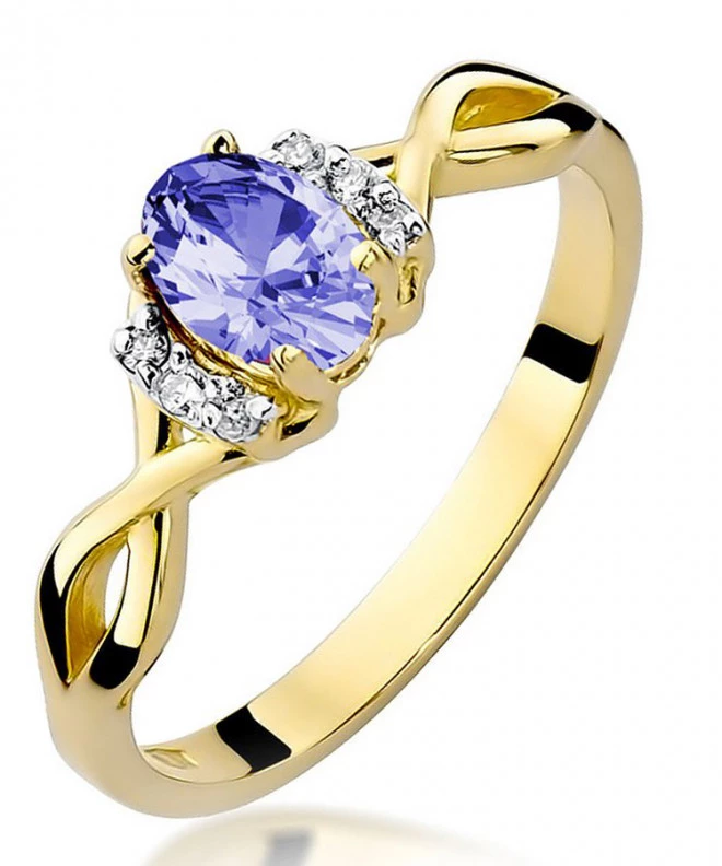 Pierścionek Bonore ze złota próby 585 z tanzanitem 0,4 ct 99628