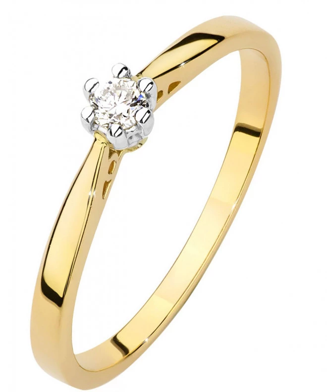 Pierścionek Bonore ze złota próby 585 z diamentem 0,08 ct 82065