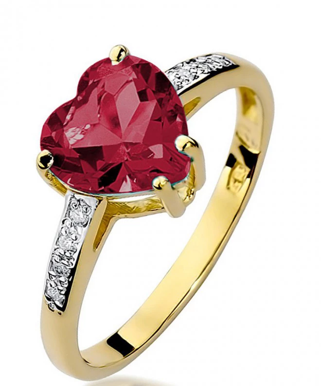 Pierścionek Bonore ze złota próby 585 z rubinem 1,7 ct 94430