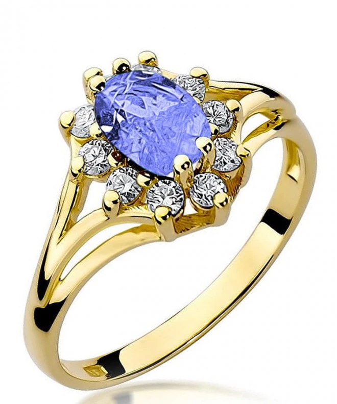 Pierścionek Bonore ze złota próby 585 z tanzanitem 0,7 ct 99630