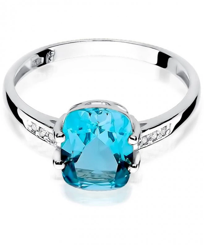 Pierścionek Bonore z białego złota próby 585 z topazem 2,4 ct 126587