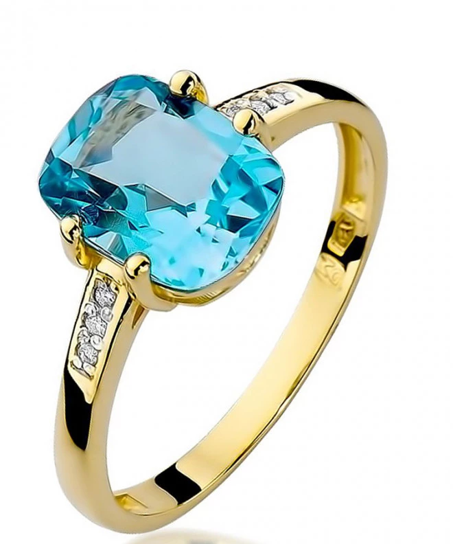 Pierścionek Bonore ze złota próby 585 z topazem 2,4 ct 100667
