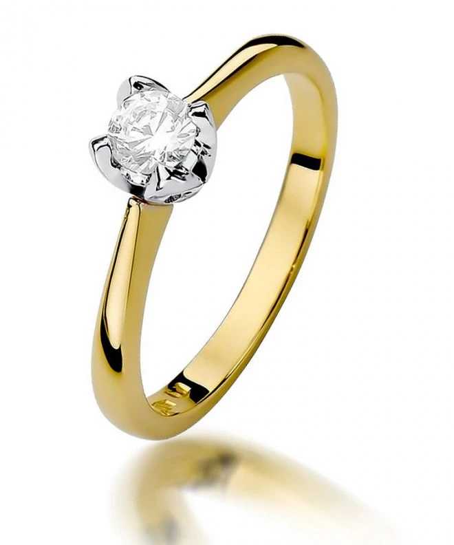 Pierścionek Bonore ze złota próby 585 z diamentem 0,3 ct 88248