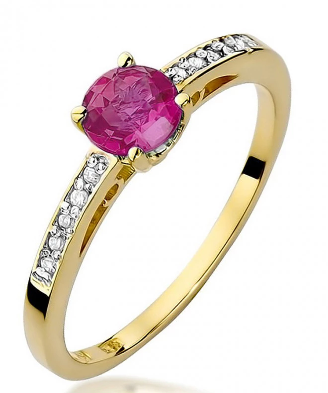 Pierścionek Bonore ze złota próby 585 z rubinem 0,6 ct 95422