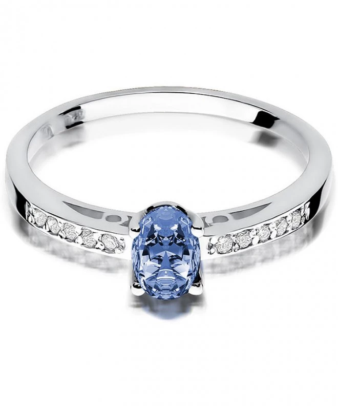 Pierścionek Bonore z białego złota próby 585 z tanzanitem 0,4 ct 125470