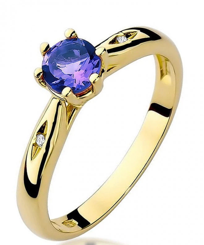 Pierścionek Bonore ze złota próby 585 z tanzanitem 0,5 ct 99636