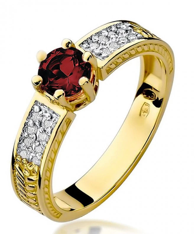 Pierścionek Bonore ze złota próby 585 z rubinem 0,5 ct 95427