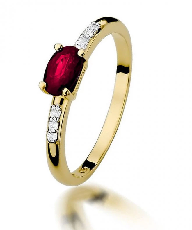 Pierścionek Bonore ze złota próby 585 z rubinem 0,6 ct 95430