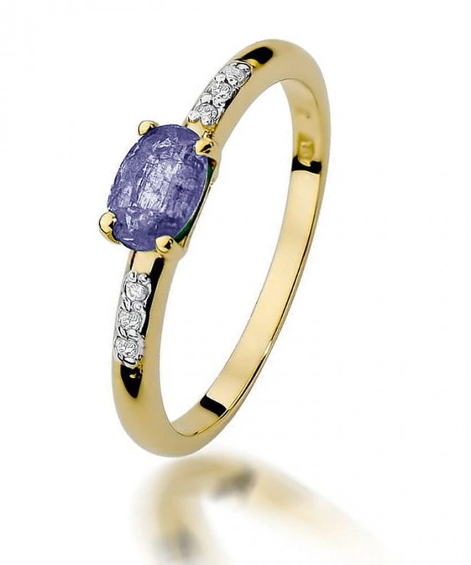 Pierścionek Bonore ze złota próby 585 z tanzanitem 0,4 ct 99639