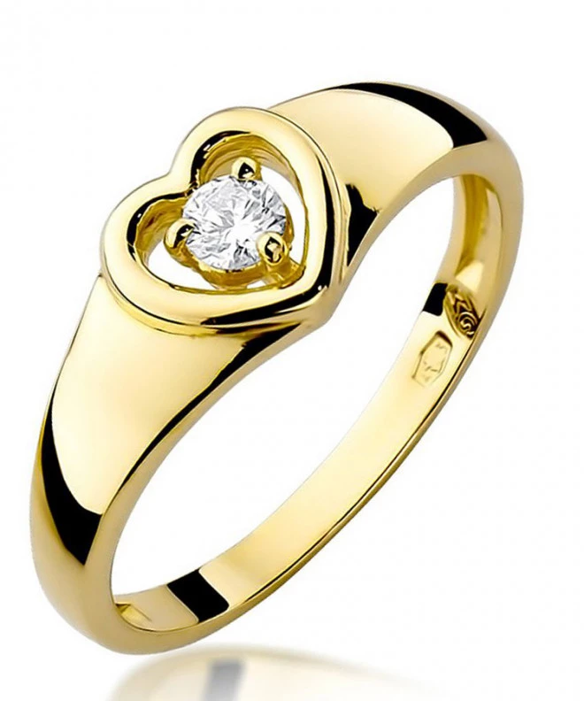 Pierścionek Bonore ze złota próby 585 z diamentem 0,1 ct 82066