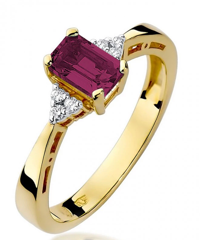 Pierścionek Bonore ze złota próby 585 z rubinem 0,8 ct 94421