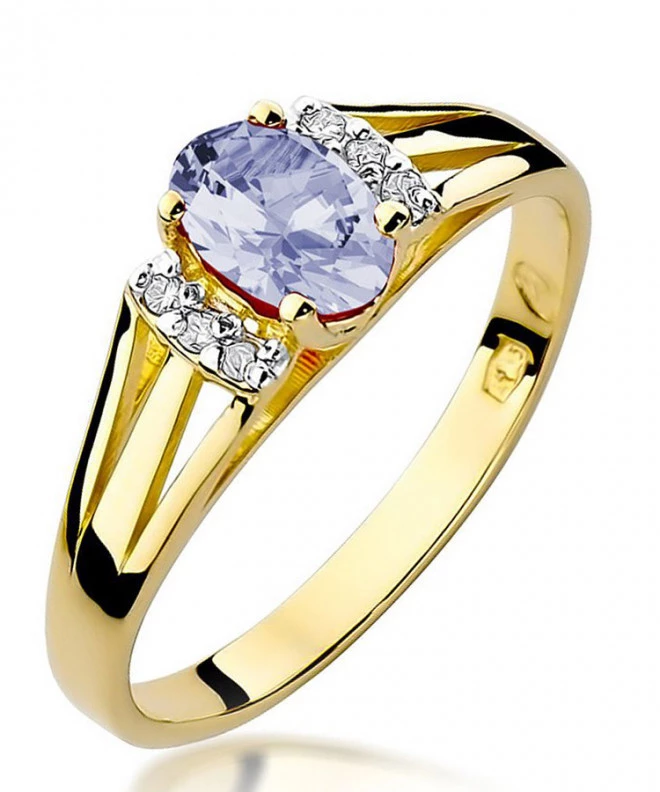 Pierścionek Bonore ze złota próby 585 z tanzanitem 0,4 ct 99623