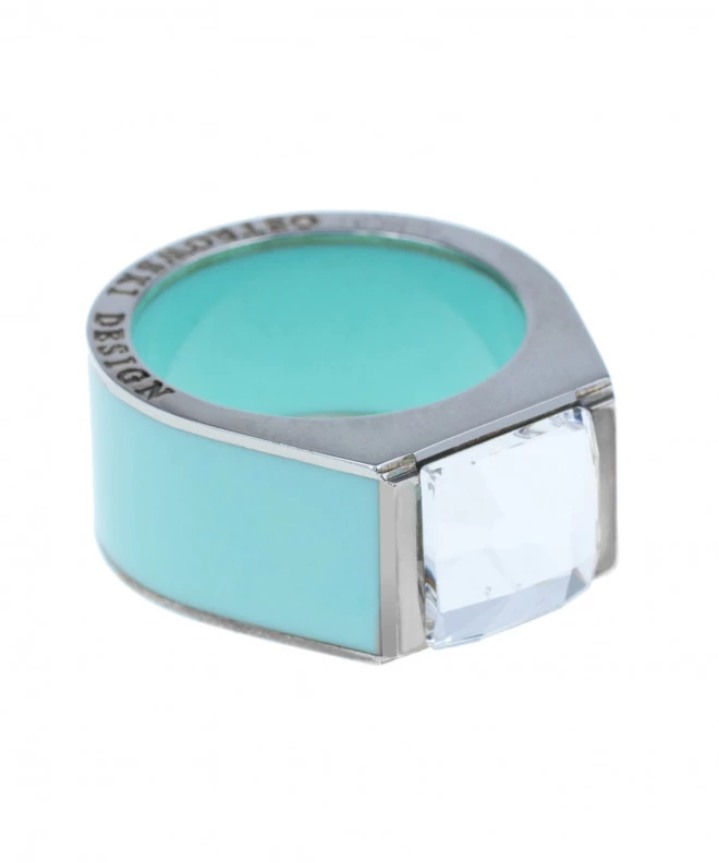 Pierścionek Ostrowski Design Classic Cyan CLS-R-SW-21-turkusowy