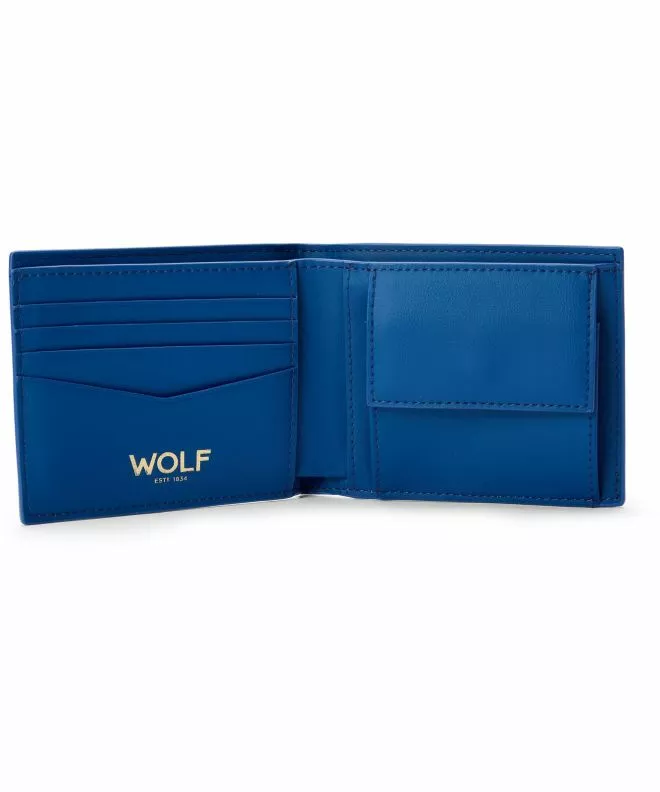 Portfel na banknoty i monety Wolf Signature Blue 776124