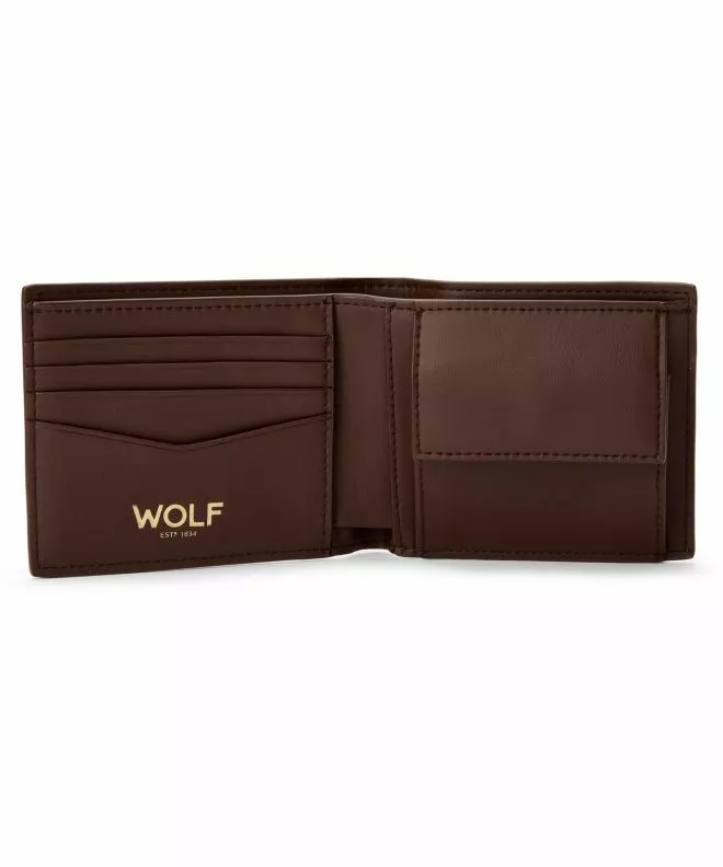 Portfel na banknoty i monety Wolf Signature Brown 776133