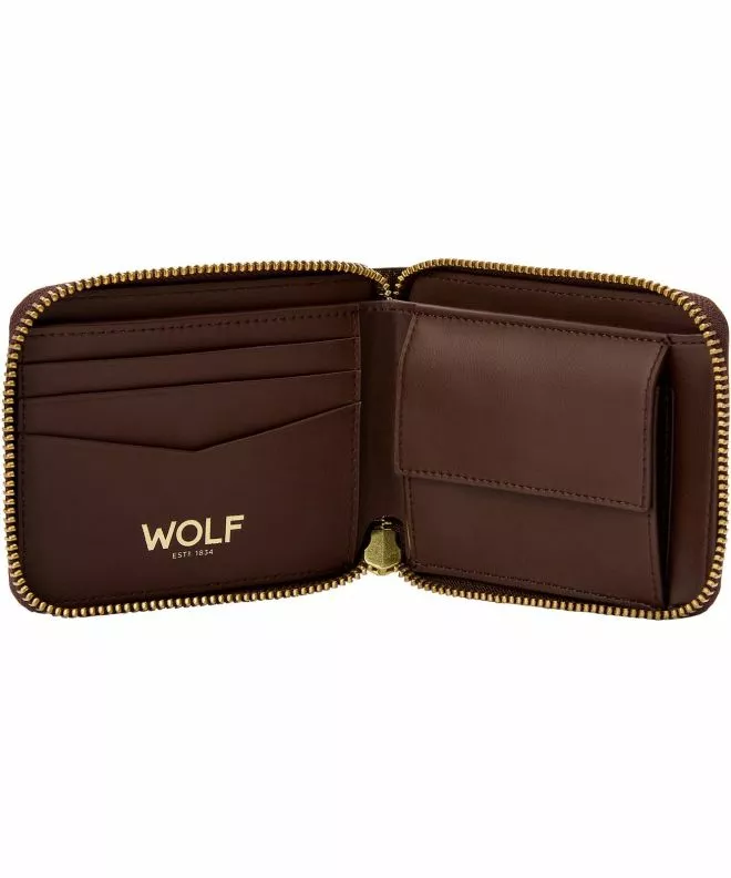 Portfel zamykany na zamek Wolf Signature Brown 776433