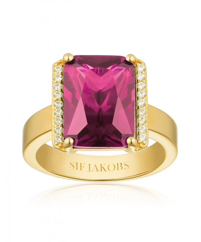 Pierścionek Sif Jakobs Roccanova Srebro 925 + Złoto 18K SJ-R42267-PKCZ-YG-58