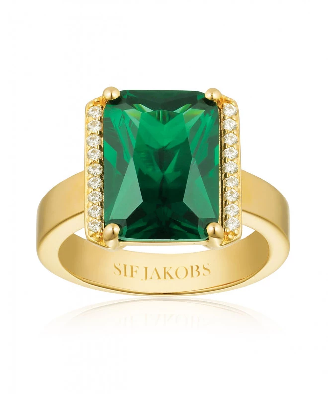 Pierścionek Sif Jakobs Roccanova Srebro 925 + Złoto 18K SJ-R42267-GCZ-YG-58
