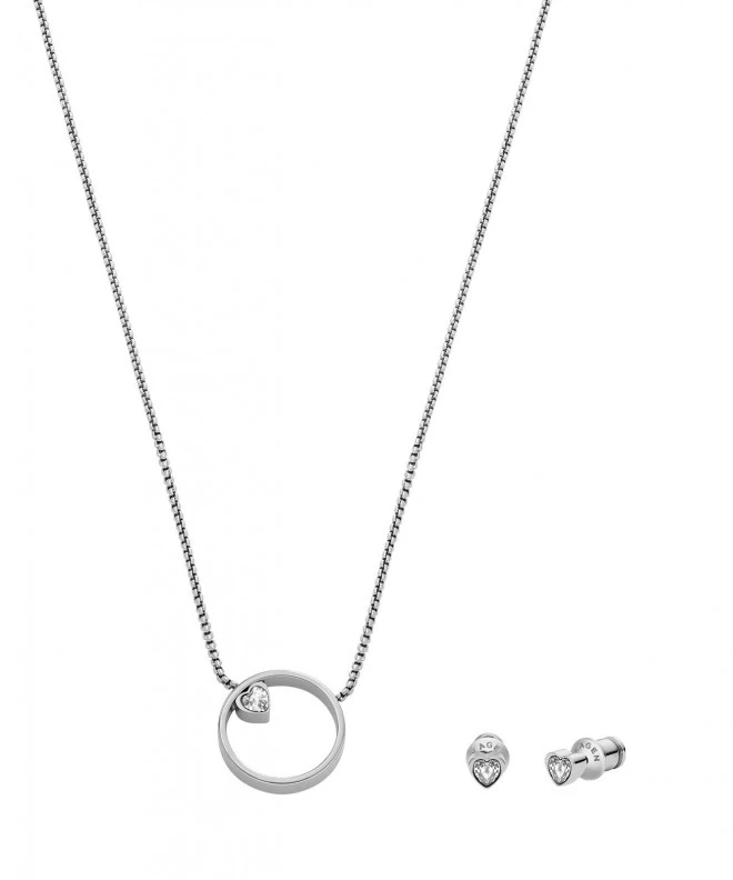 Naszyjnik Skagen Kariana Glitz Heart Gift Set z Kolczykami SKJB1016SET